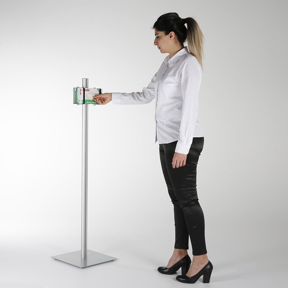 MT Displays | Floor Stand for Healthcare Dispensers in Box