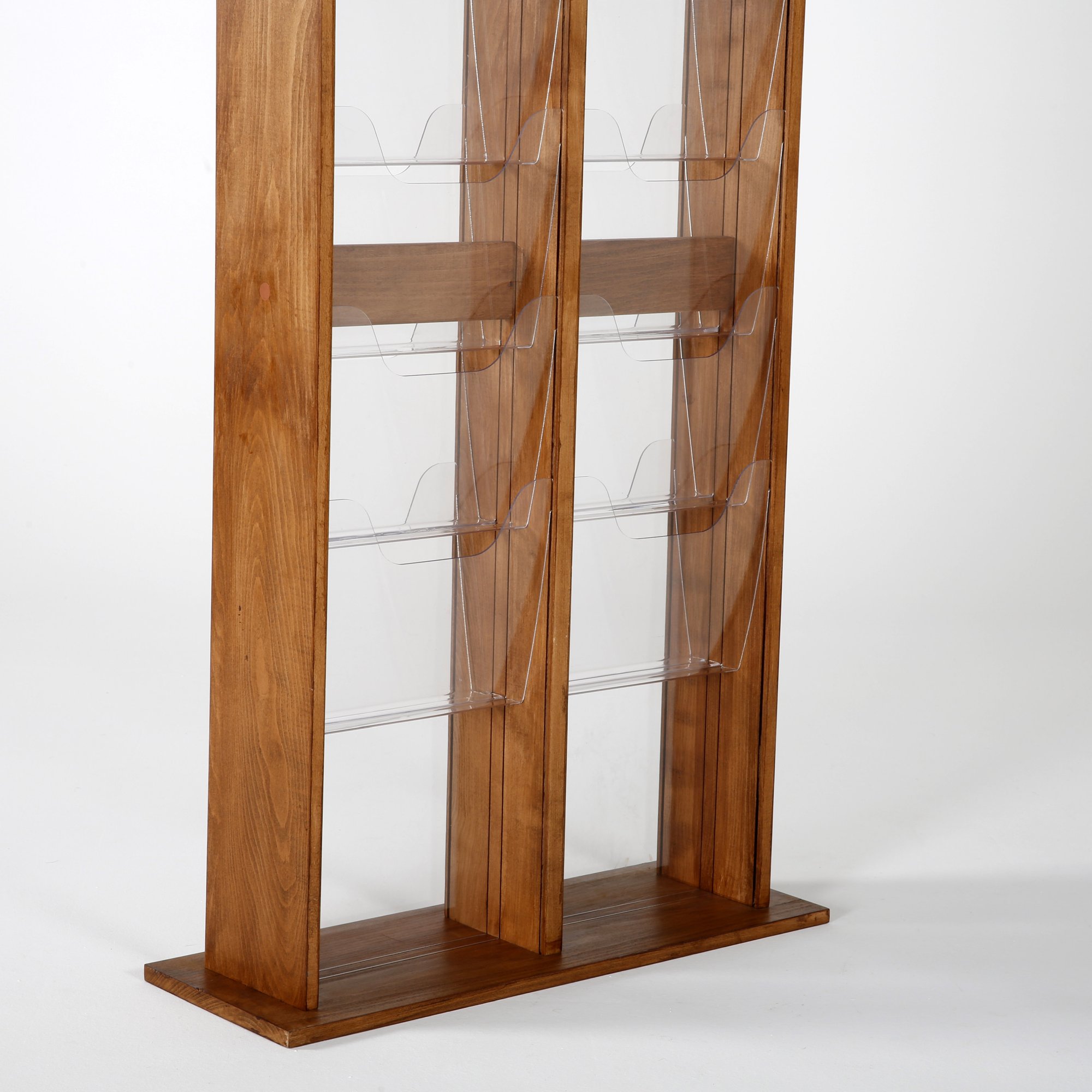 MT Displays | Free Standing Wood Magazine Rack