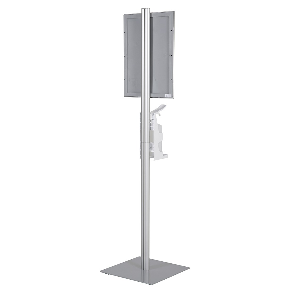 MT Displays | Hand Stanitizer Floor Stand With Opti Frame Vol2