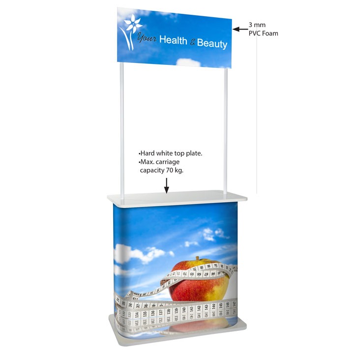 MT Displays | Rectangular Promostand with Header