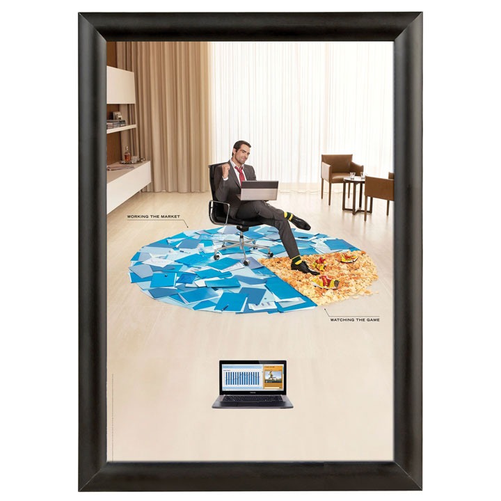 MT Displays | Snap Frame Black 1″
